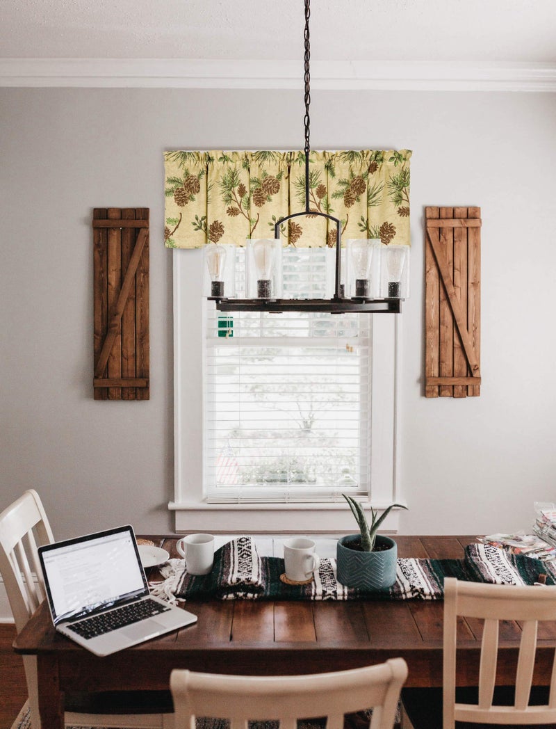 C&F Home Woodland Retreat 100% Cotton Set of 2 Window Valance Curtains 16" x 72" Home Kitchen Living Room Dining Dinner Bedroom Bathroom Cabin Rustic Lodge Lakehouse All Seasons Summer Fall Harvest 2 - Image 2